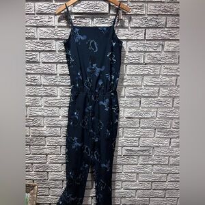 Lole Navy Floral Sleeveless Jumpsuit